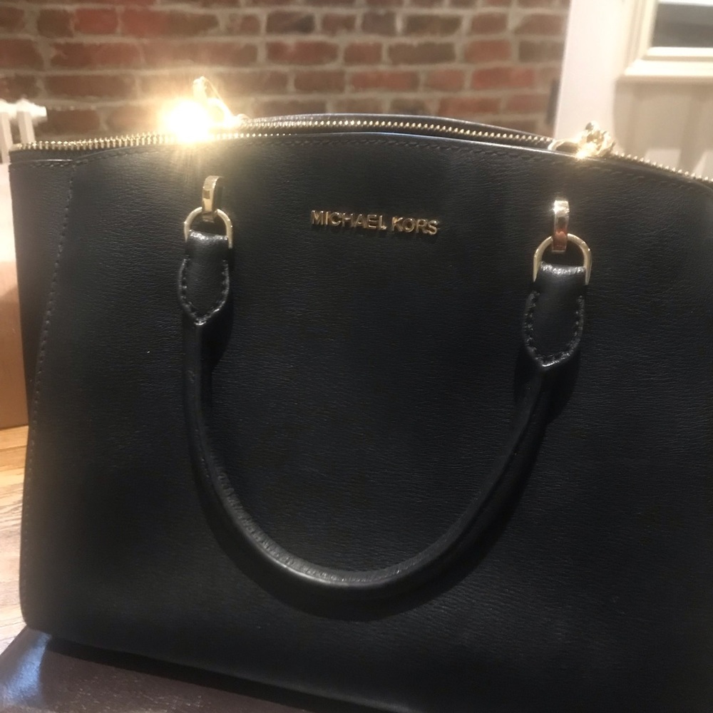 Michael Kors saffiano leather satchel
